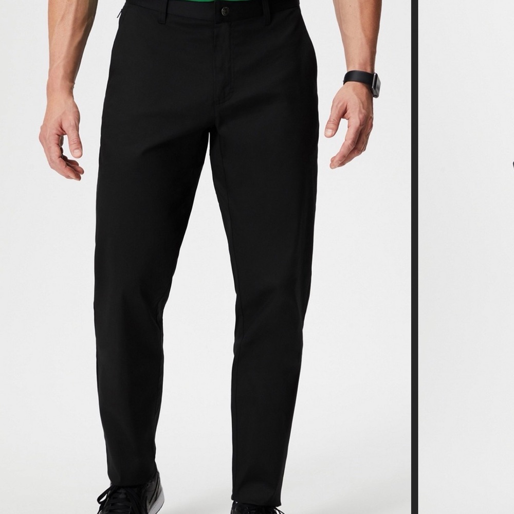NEW Fabletics Black The High Side Chino Classic Fit Pants Sz 32x32